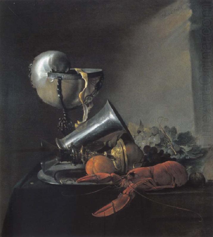 Style life with Nautiluspokal and lobster, Jan Davidsz. de Heem